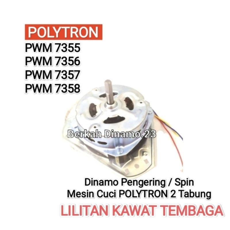 Dinamo Pengering Mesin Cuci POLYTRON PWM 7357 PWM 7358 PWM 7355 PWM 7356 Motor Dinamo Spin / Pengeri