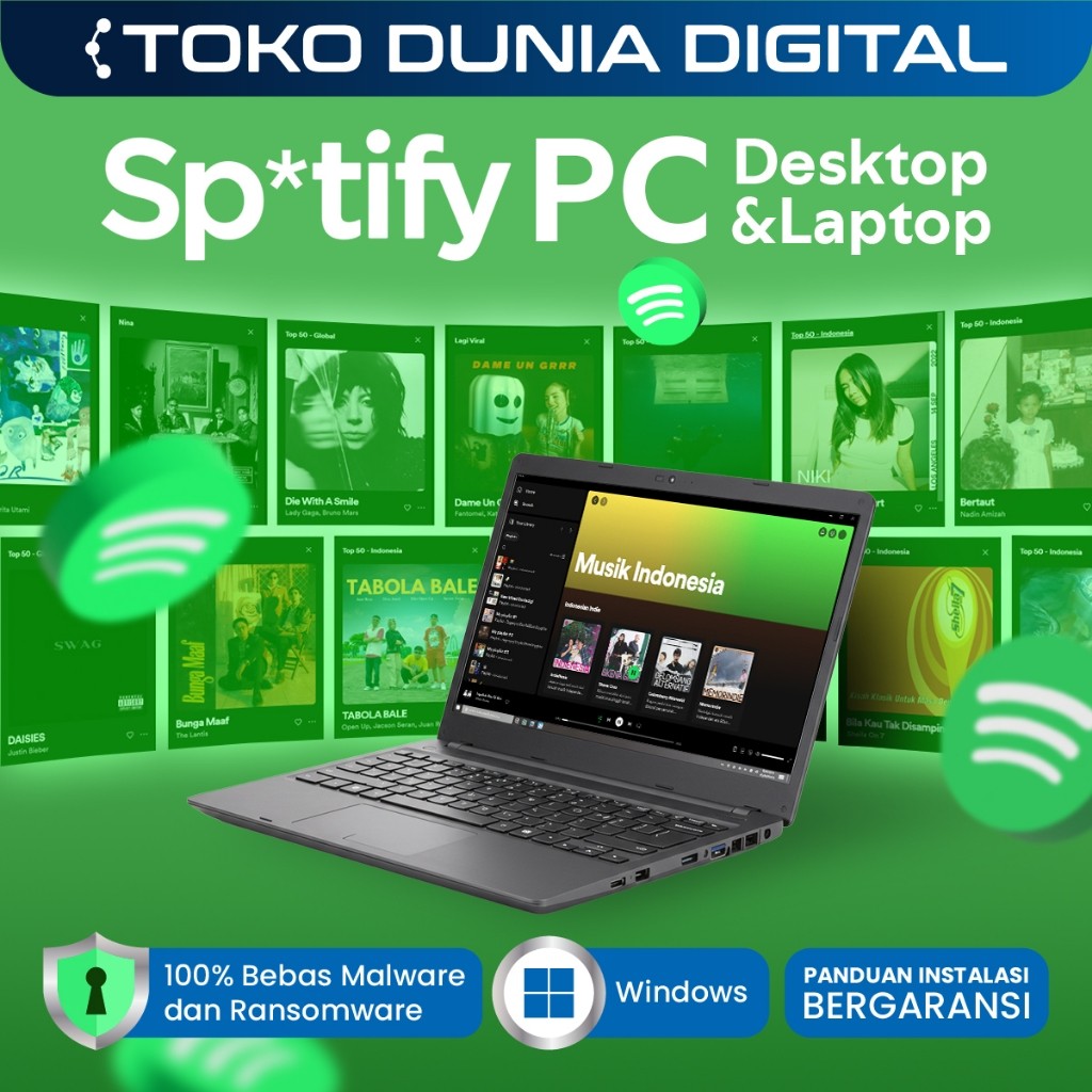 Panduan Instalasi Spotify | Khusus Windows PC Desktop dan Laptop | Lifetime | Sptify Sp0tify Tify
