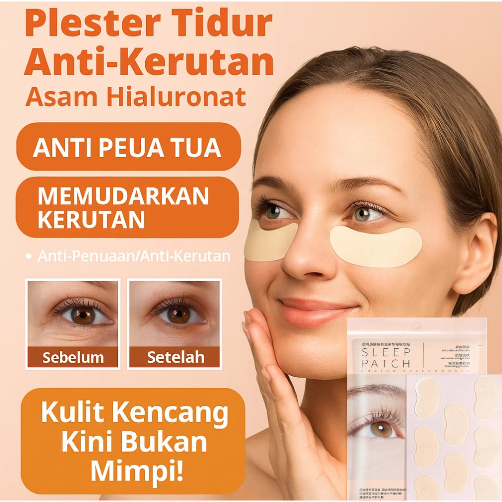 COD+Pengiriman Cepat 24 Jam Plester Tidur Anti-Kerutan Asam Hyaluronic/Patch pengencang wajah/patch 