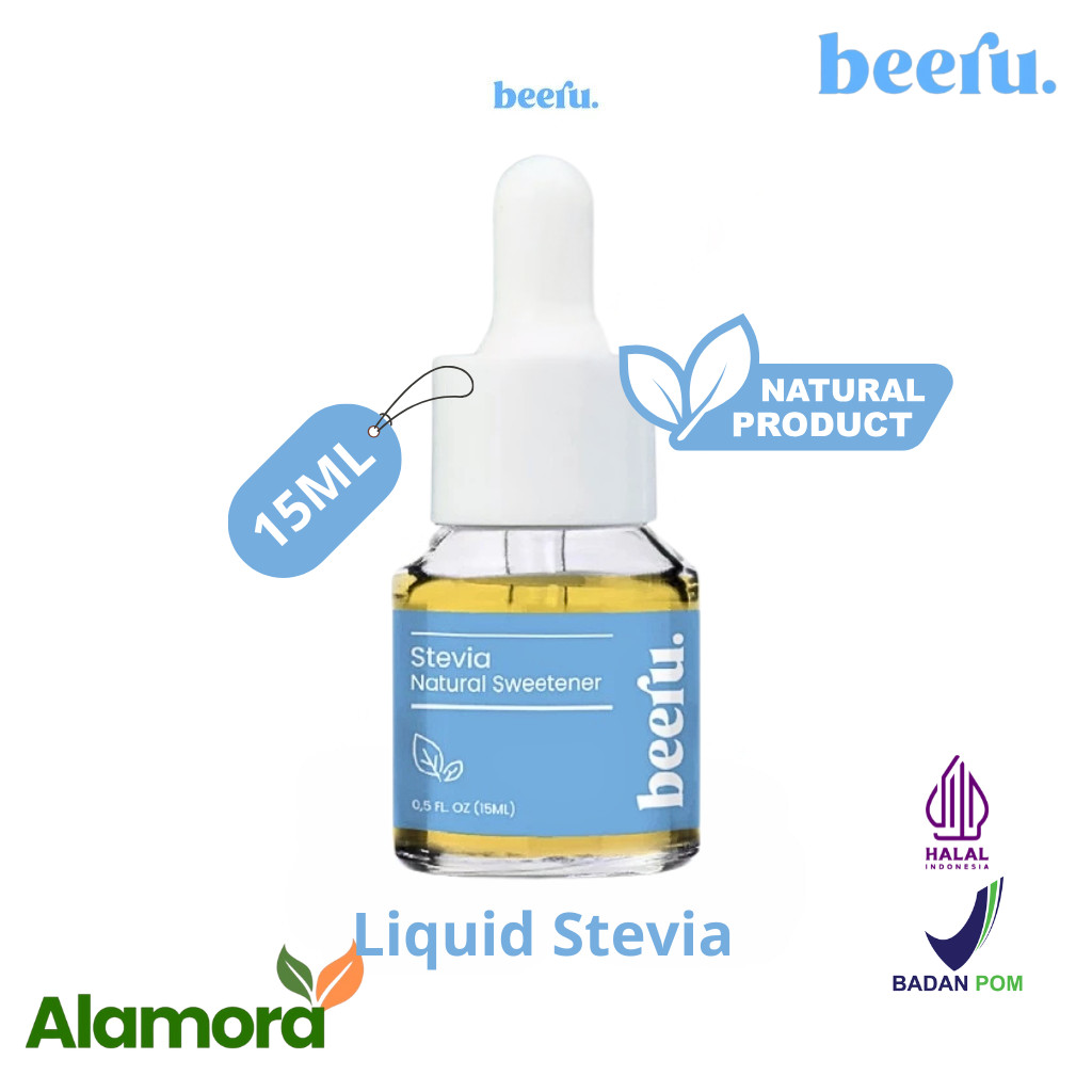 

Beeru Stevia Liquid Natural Sweetener Pemanis Alami Cair Pengganti Gula15mL