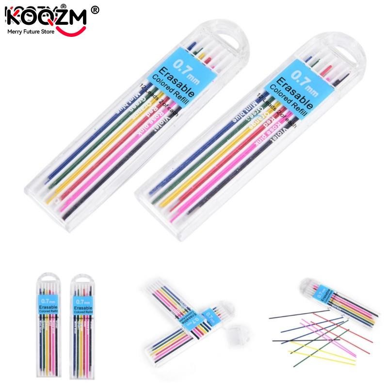 

6color 2pcs/color 0.7 mm Mechanical Pencil color lead Refill office & school writing Drawing supplies Colored