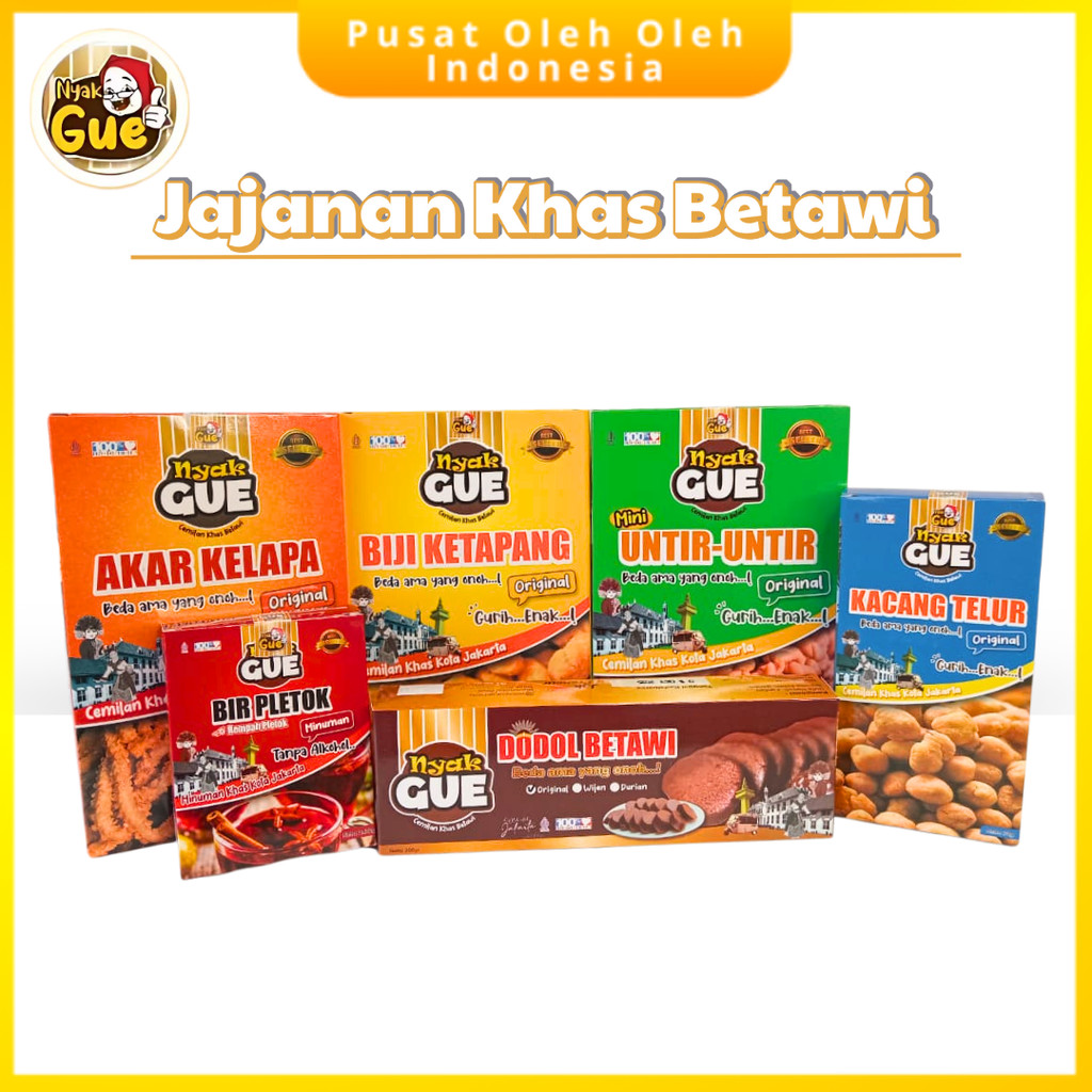 

Jajanan Betawi Nyak Gue Tradisional Renyah Oleh-oleh Khas Jakarta kemasan praktis Lezat