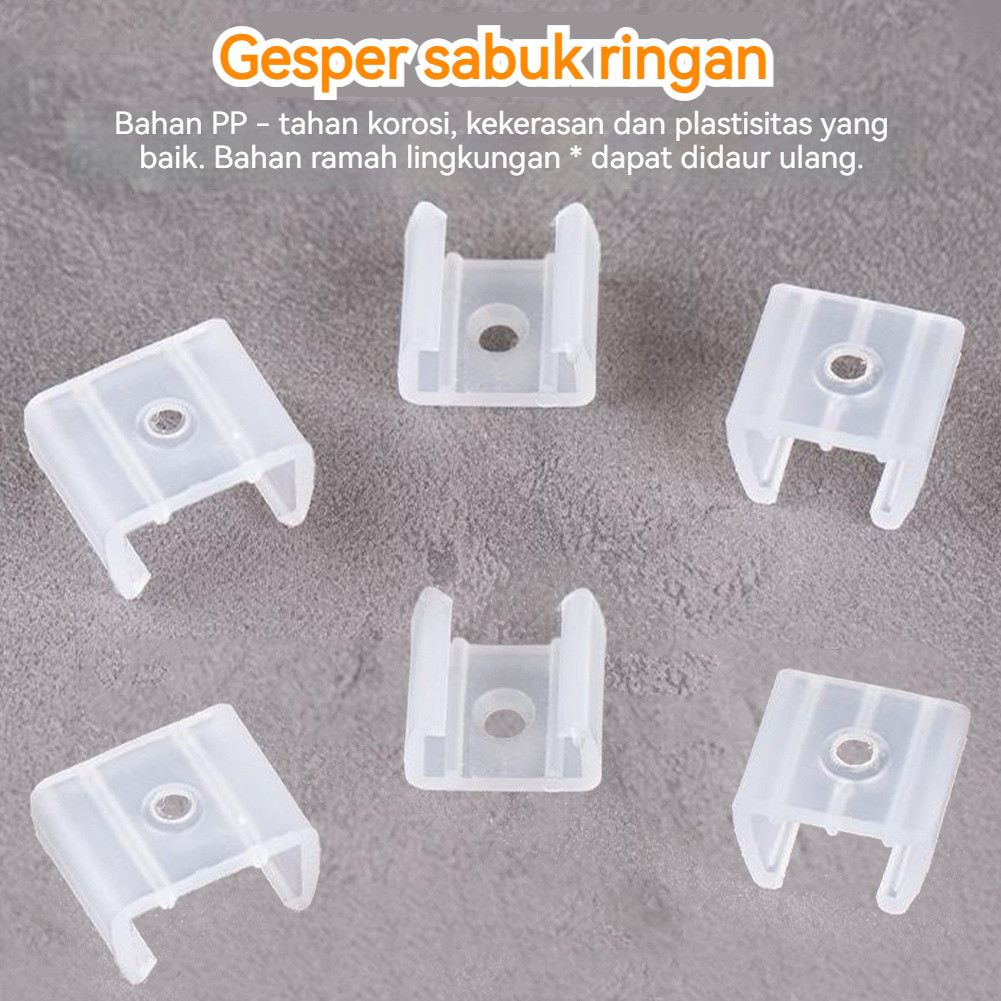 COD 100pcs Klem Lampu Neon LED Neon Flex Lampu Klem Lampu Strip