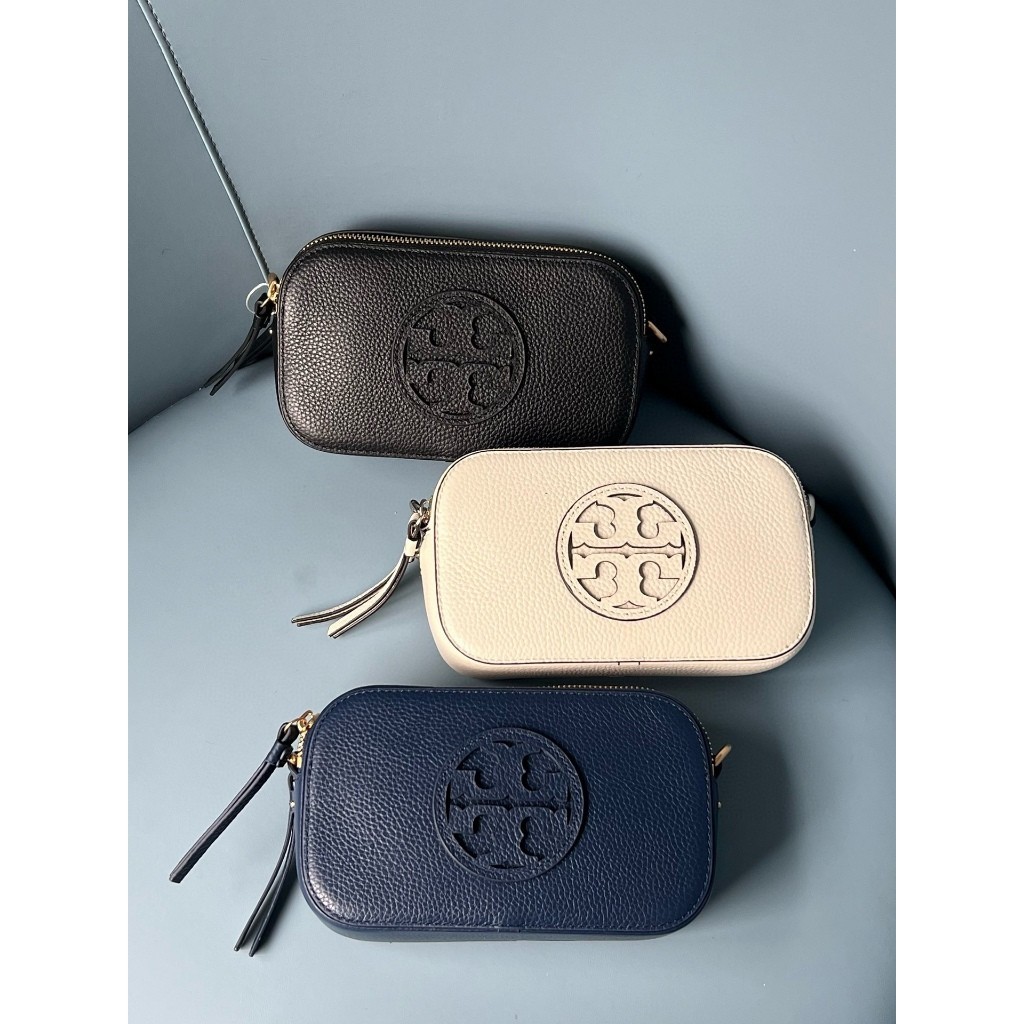 Tory burch/TB tas kamera kulit sapi berkerikil baru tas selempang bahu