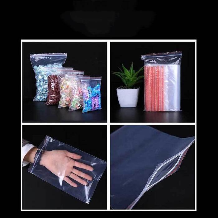 PE Klip UKuran 20x30 30x40 PLASTIK ZIPLOCK/KLIP TEBAL 20X30 30X40 (isi 100 PCS) - Merah 100PCS, 10X1