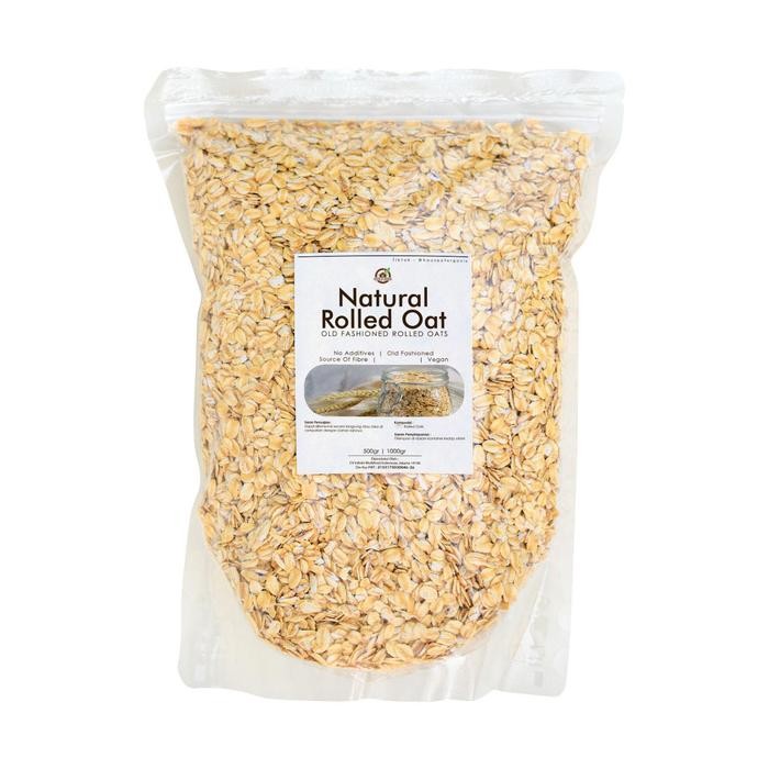 

Natural Rolled Oat Oatmeal, Gandum Alami 1000gr