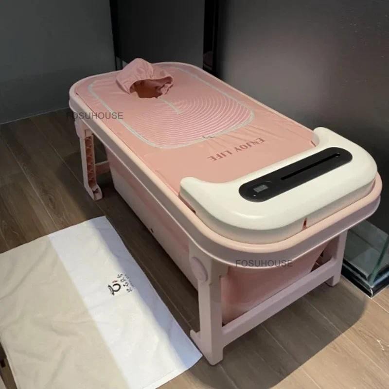 Portable Adult Folding Bathtub Home Bathroom Foldable Bath Tub Minimalist Full Body Constant Tempera