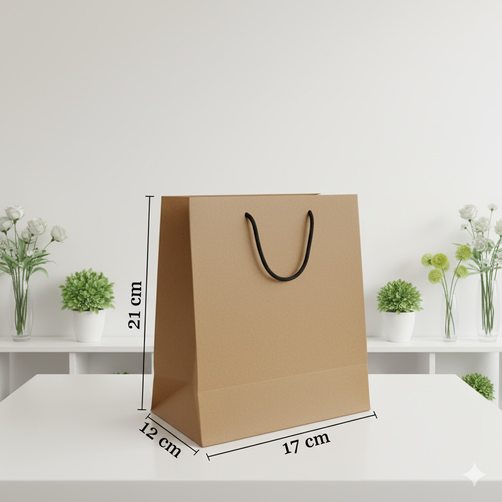 

Paper Bag Kraft Polos 17x12x21 cm Satuan Ready Stock – Tas Kertas Souvenir Pernikahan, Hajatan, Ulang Tahun, Bahan Kraft Murah