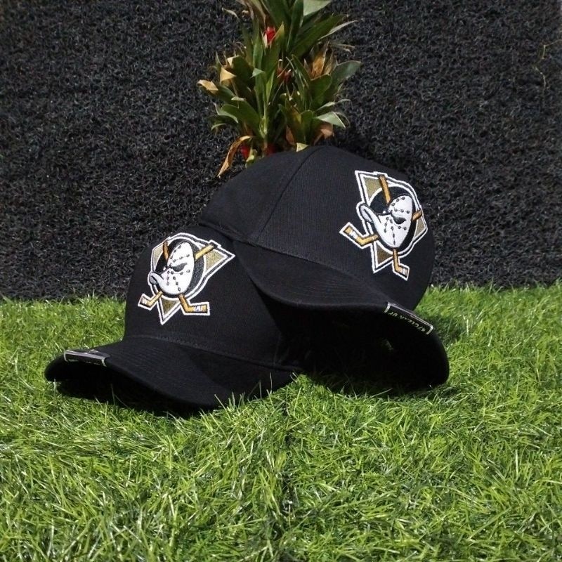 Topi Baseball Logo Mighty Duck Bahan Hitam Topi Premium High Quality