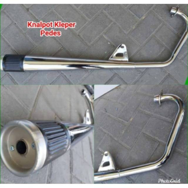 Knalpot GL pro GL100 kleper super pedes Made in Jatim stenlis kleper pedes