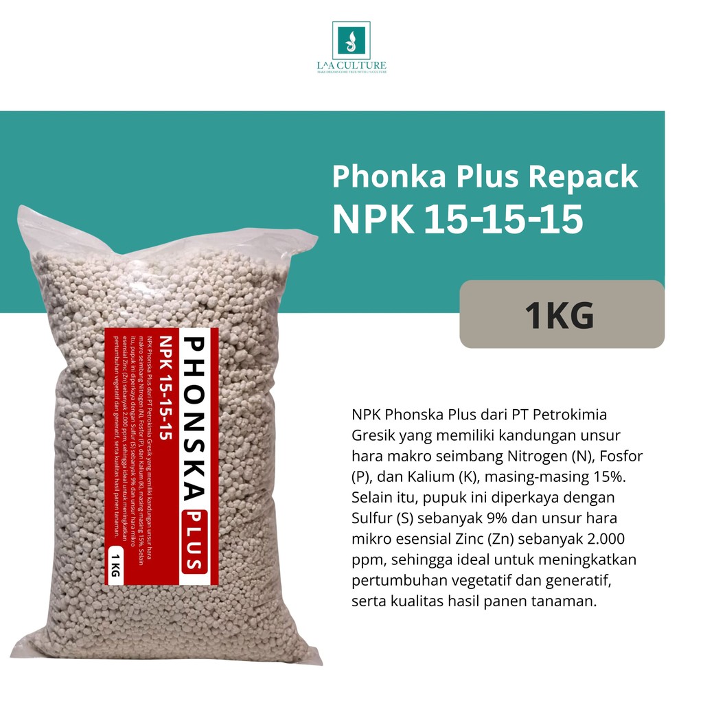 Pupuk Phonska Plus NPK 15 15 15 Kemasan Repack 1Kg