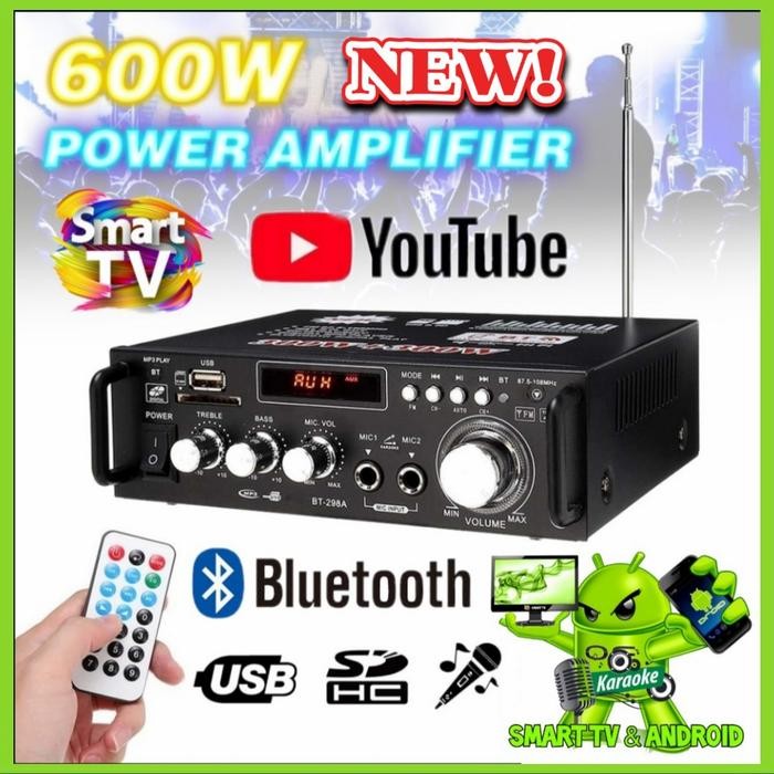 Amplifier Bluetooth 3R Home Theater Fm Radio Karaoke Android TV New