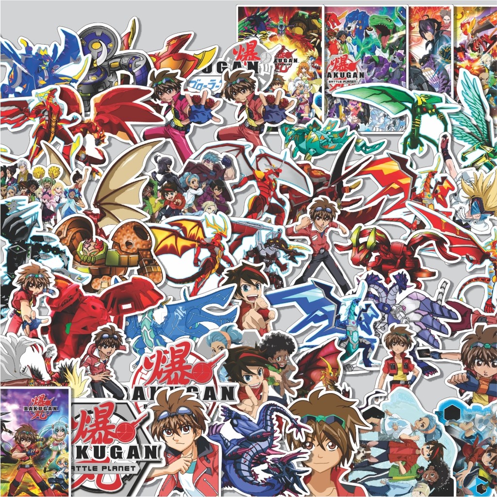 

Stiker Cutting Pack Stiker Bakugan Cartoon Isi 100Pcs Series Aesthetic Lucu Keren Untuk Koper Bahan Vynil