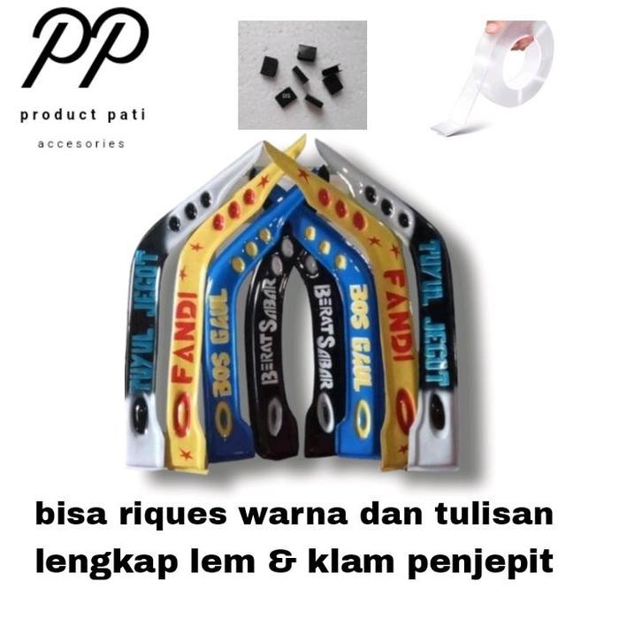 PROMO  talang air pintu 1set kanan kiri truk/fuso/pic up bisa riques warna dan nama, bahan fiber len
