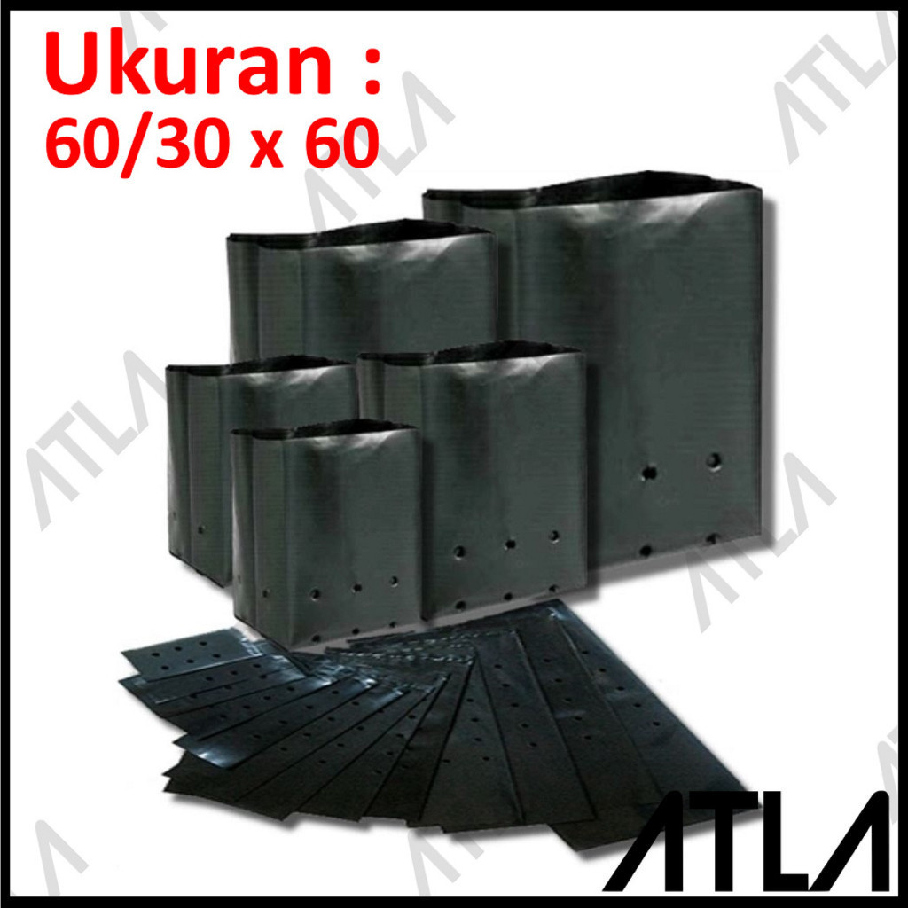 Polybag Hitam 60x60 Kantong Plastik Pot Polibag Kantung Poly Bag Tanaman 60 x 60