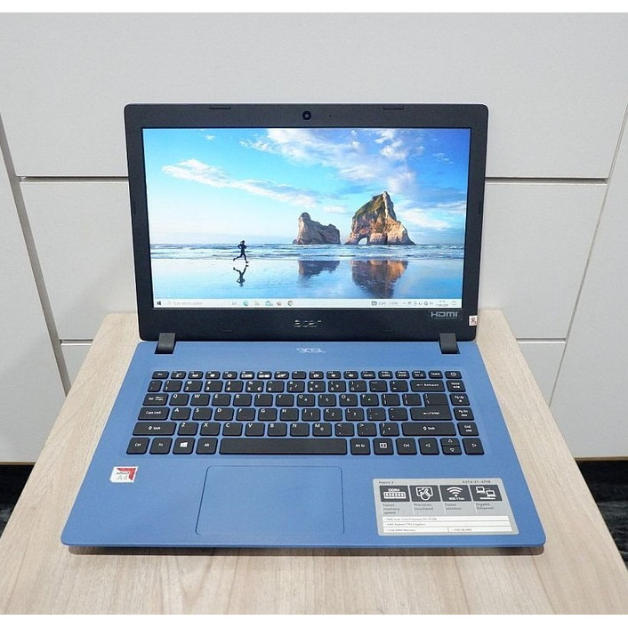 Laptop Acer Aspire 3 A314 AMD A4 9120e RaM 16GB SSD 1TB Window 10 + Office Normal Siap Pakai - Lapto