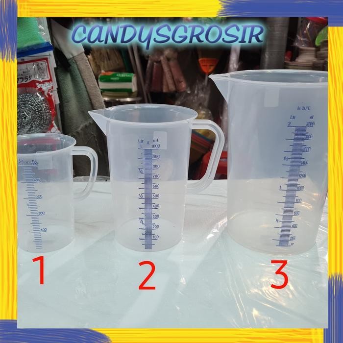 Literan gelas takar air 1000 ml