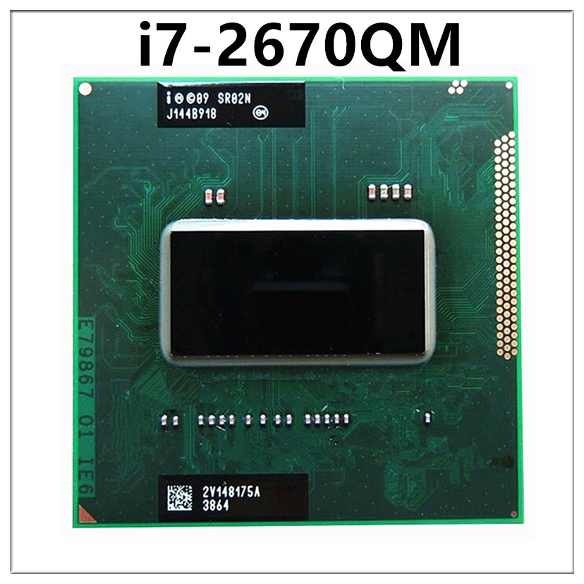 Core I7-2670QM I7 2670QM SR02N 2.2 GHz Used Quad-Core Eight-Thread CPU 6M 45W Socket G2 / rPGA988B