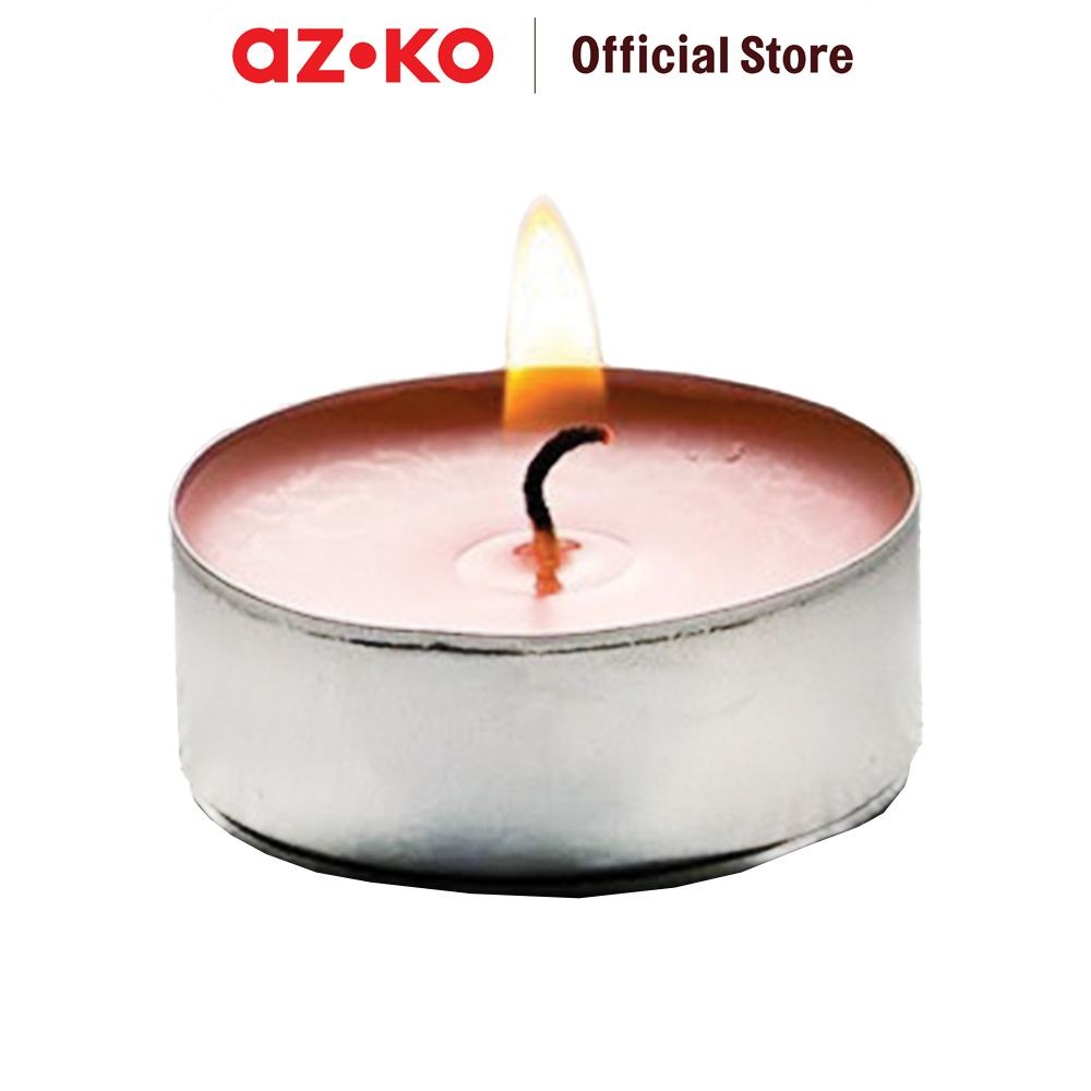 AZKO Breathe Set 100 Pcs Lilin Tealight 6H - Merah Candle Deco Serbaguna Dekorasi Penerangan Lilin T