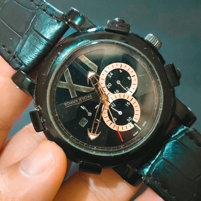 ORIGINAL ROMAN JEROME CRONO AKTIF JAM TANGAN PRIA COWOK BEKAS SECOND SEKEN QUARTZ MULUS KEREN ANTI A