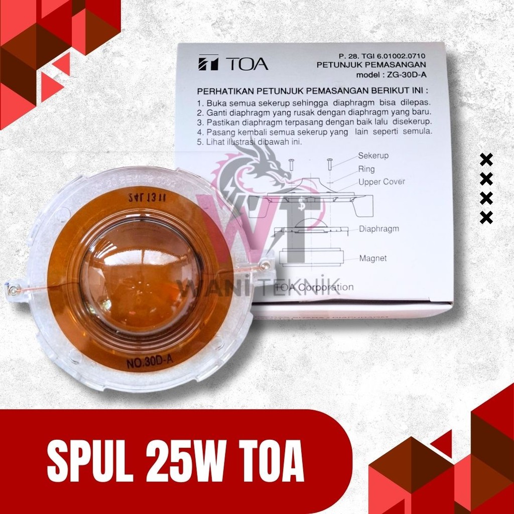 Spul 25W TOA – Original untuk ZG 30DA & ZH 5025B Series