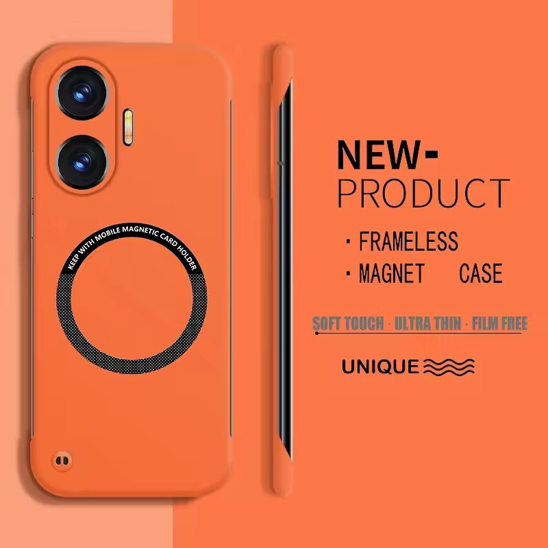 Magnet Phone Case untuk Redmi Turbo 3 4 Pro Ultra Thin Frameless Hard PC Back Cover untuk Xiaomi Red