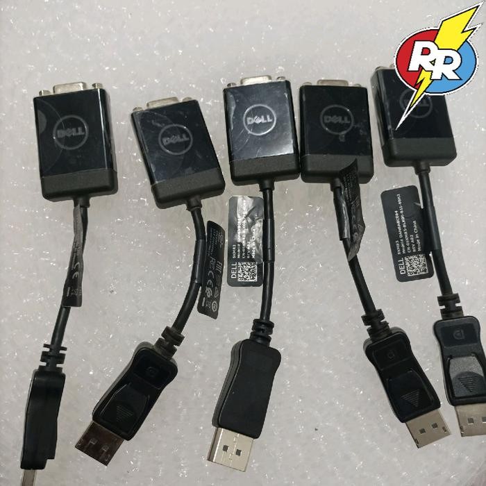 Kabel Converter Display Port to VGA Merk Dell Original berkualitas