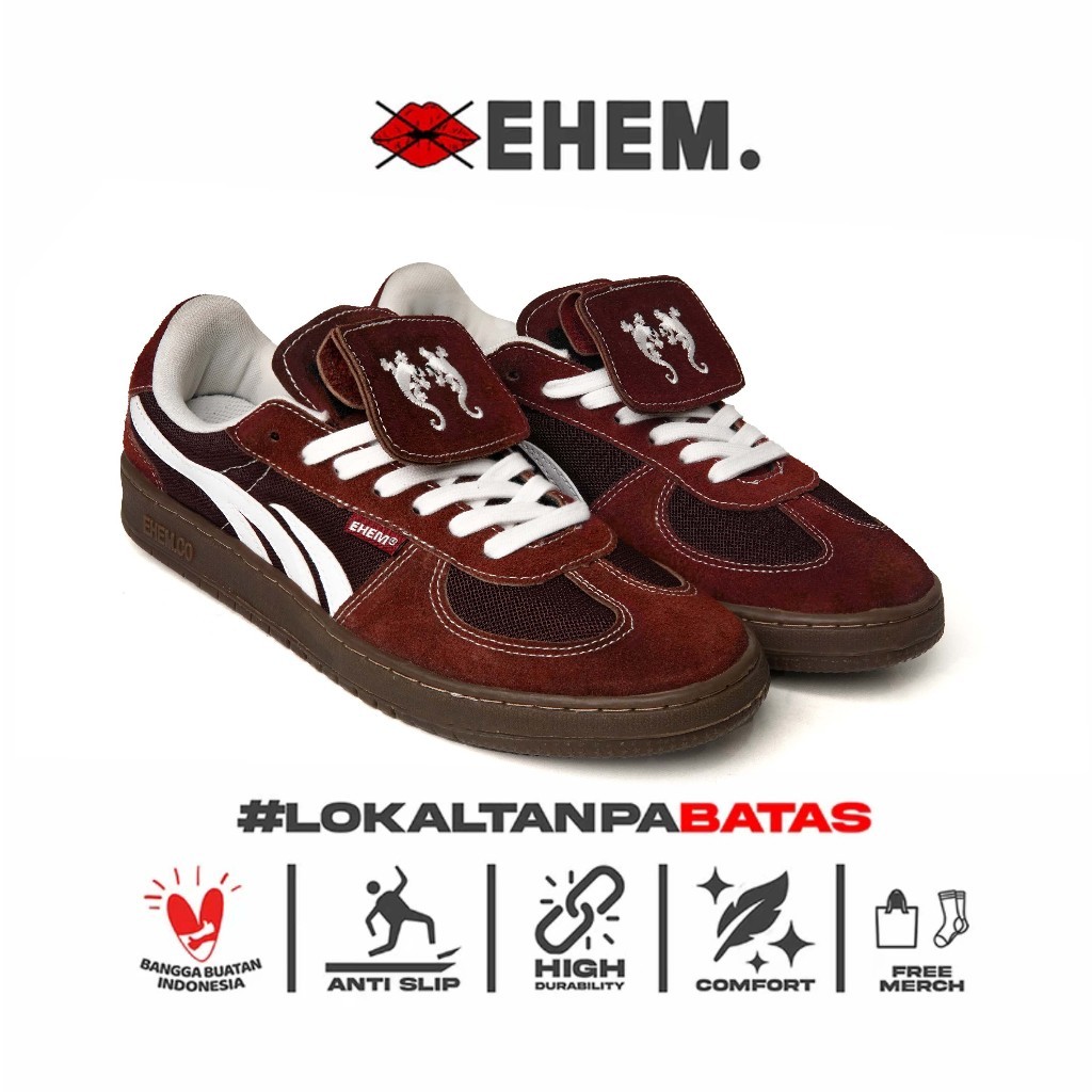 Ehem - Sepatu Sneakers Unisex Pria Wanita Ultras Sur Maroon