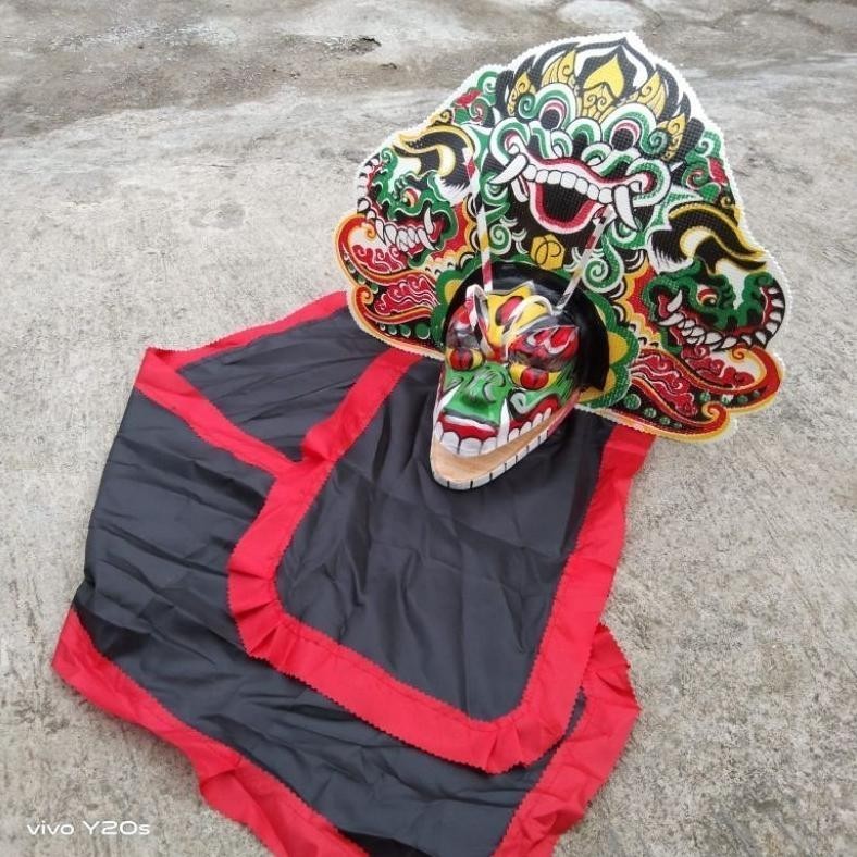 TERBAGUS Terbaik Barongan caplokan spon tanggung leak ijo anak 2-4 tahun kain panjang jaranan kuda l