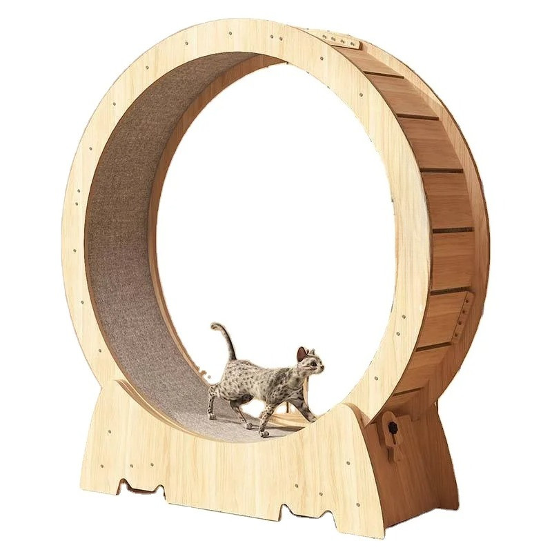 Cat Running Wheel Treadmill Exercise Wheel Cute Cat Furniture Pet Toy Cats Loss Weight Device