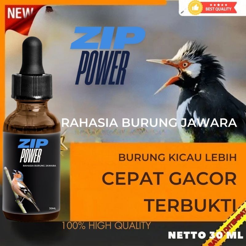 ZIP POWER METABOLIS RAJA GOYANG DOSIS TINGGI / VITAMIN RG / PENGGACOR BURUNG KICAU SOGON,PLECI,KOLIB