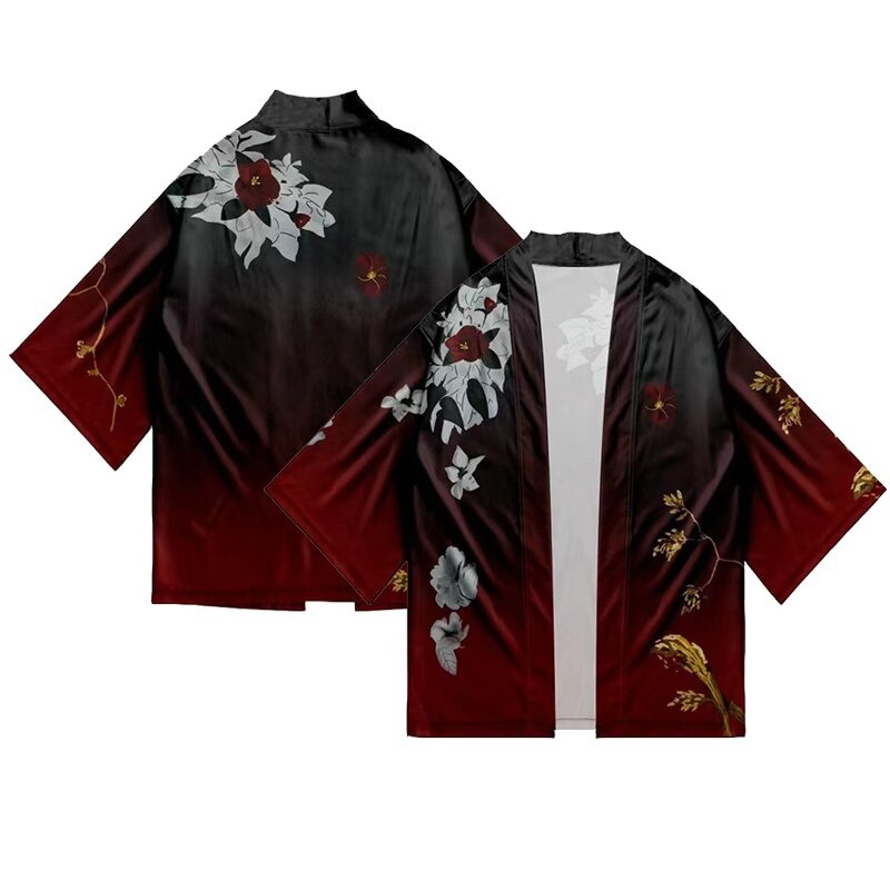 HOLOLIVE VTuber Vox Akuma Cosplay Kimono Robe 3D Print Summer Holiday Cardigan Yukata Haori Kimono