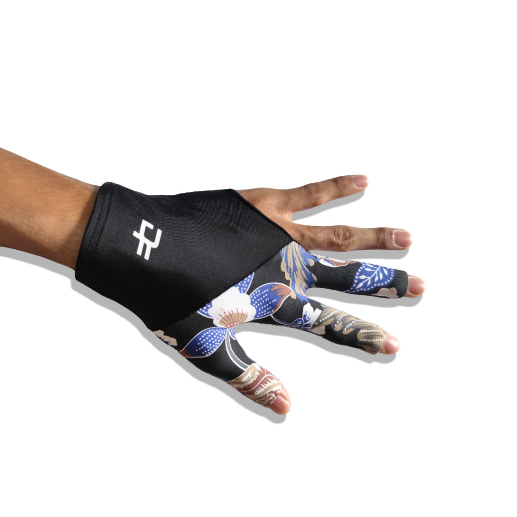 Hot Product Sarung Tangan Kiri Billiard Spandex Lycra Sarung Tangan Biliar Motif Jepang Bunga Sakura