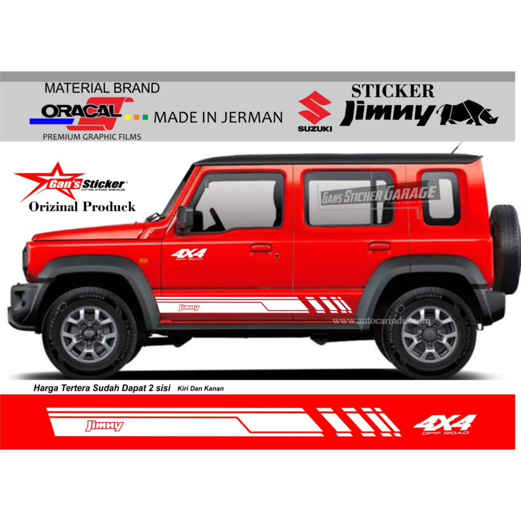GNSticker sticker suzuki jimny long jimny 5 pintu aksesoris suzuki jimny