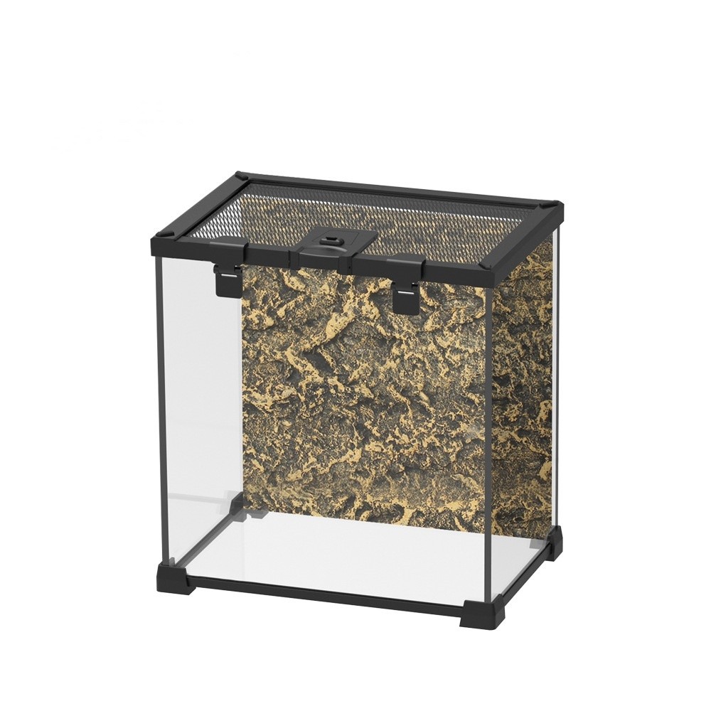 Black Flat Land Terrestrial Reptile Enclosure Cage Reptile Enclosure Tank Leopard Gecko Bioactive Te