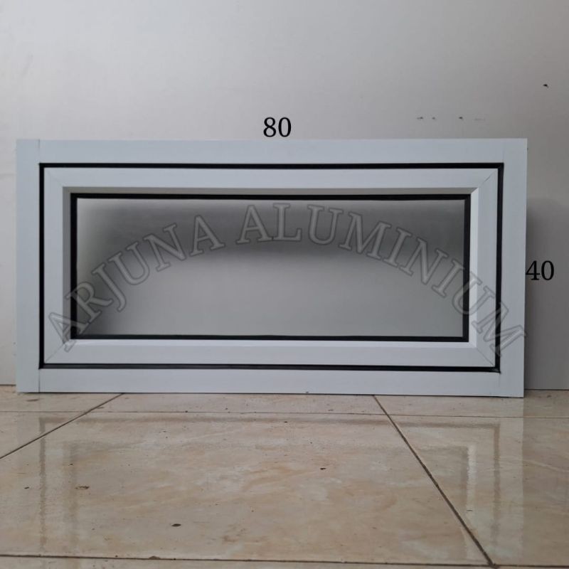 Kusen Jendela Boven Aluminium 80x40 Lengkap Packing Kayu