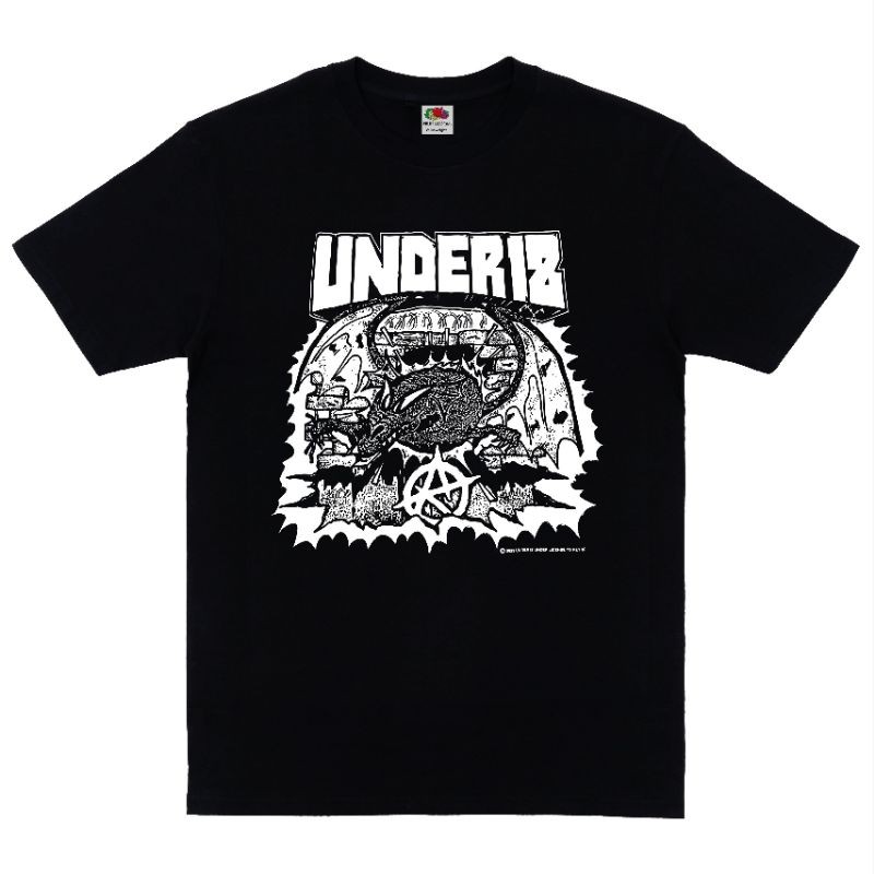 Under 18 - Hardcore music Tshirt black Hc kaos band Under 18