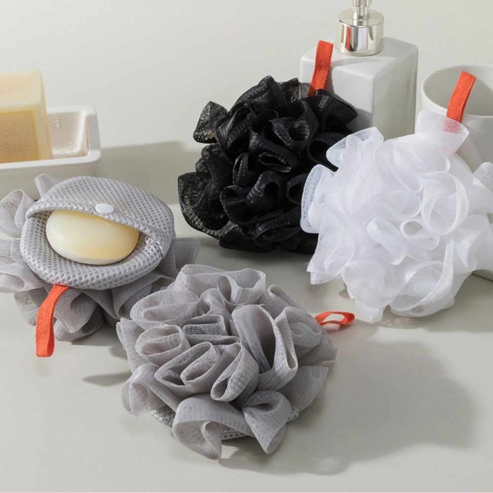 Bath Foaming Soap Foam Mesh Bag Exfoliating Thickened Soap Foaming Mesh Portable Sponge 2in1 Foaming
