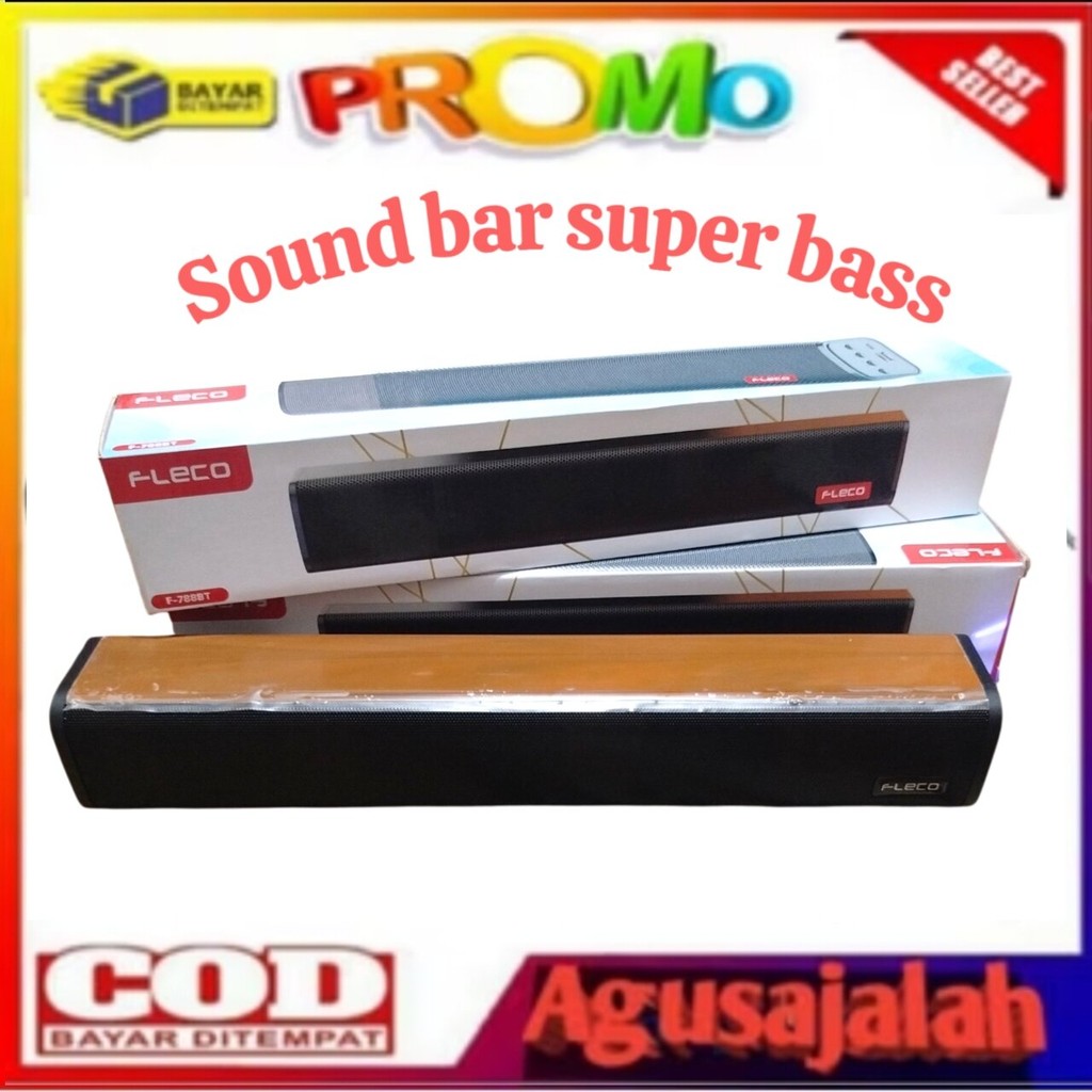 FLECO FLECO SOUNDBAR BLUETOOTH TV LAPTOP DVD /// SPESIALIS SOUND BAR SUPER BASS FLECO F-788BT 2000WA