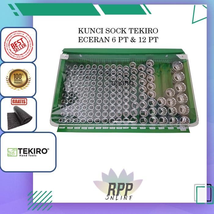 Tekiro Mata Sok 1/2 DR 6 PT & 12 PT 100% Original Socket Mata Sok Tekiro Kunci Socket Tekiro 8-32mm