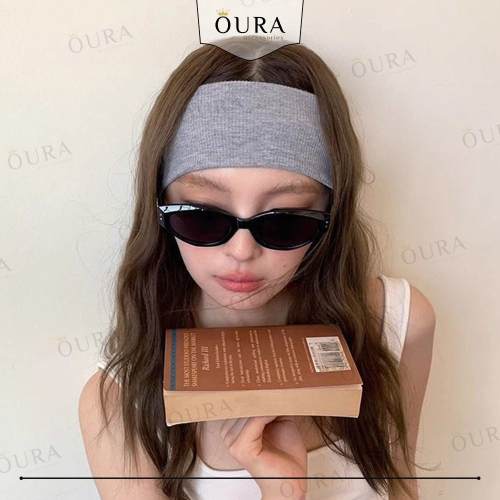 Headband Solid Korea Bandana Sport Fashion Y2K Hairband