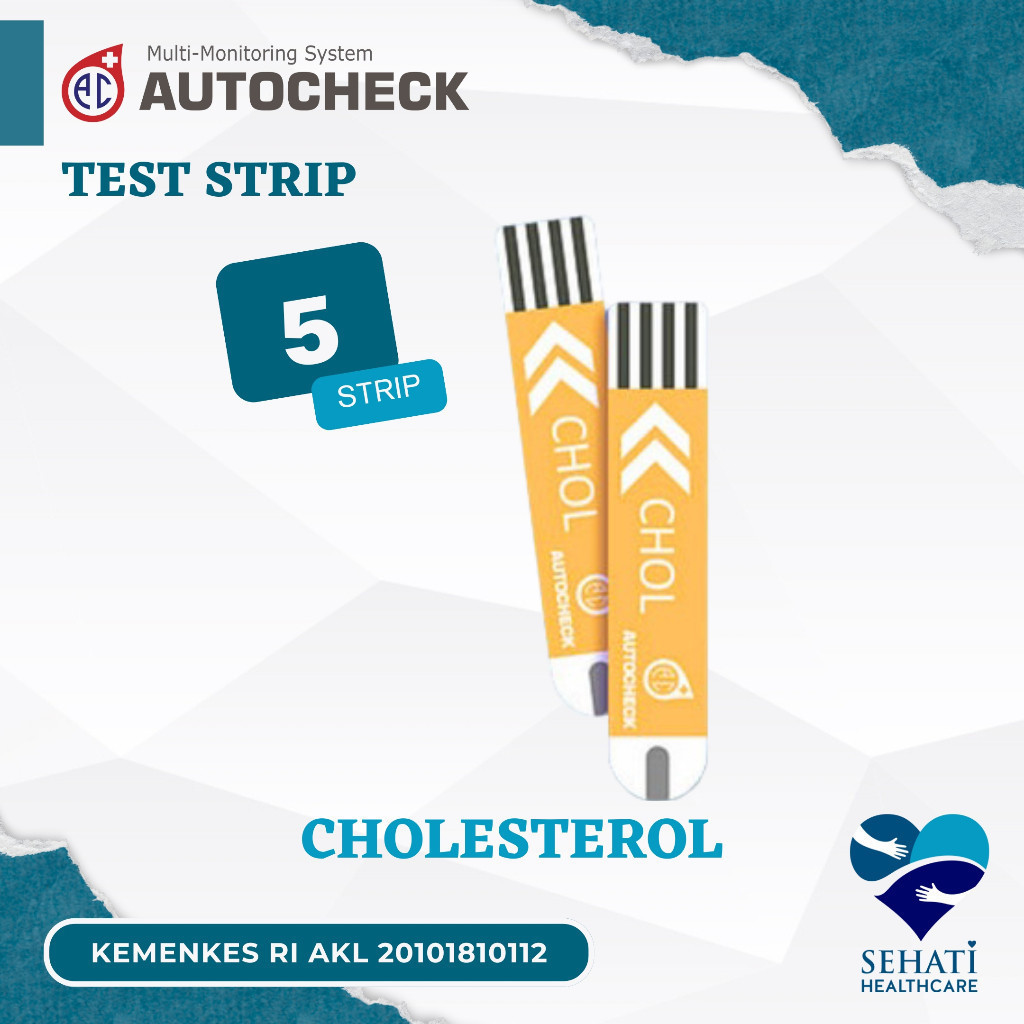 Autocheck Strip Stick Cholesterol Cek Test Tes Kolesterol Colesterol Refill Isi 5 Stik Auto Check Ke