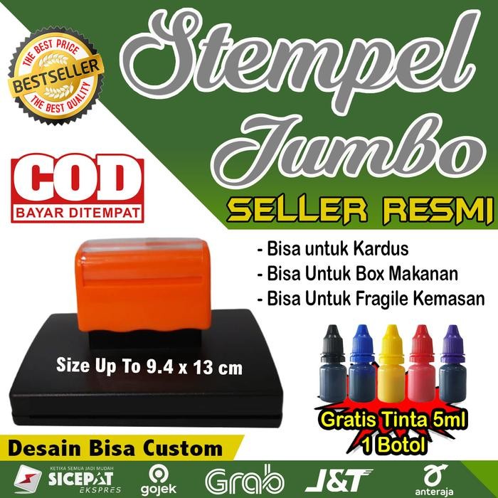[TERLARIS] Stempel Jumbo Super / Stempel Kardus / Stempel Besar Custom - Tambah Warna