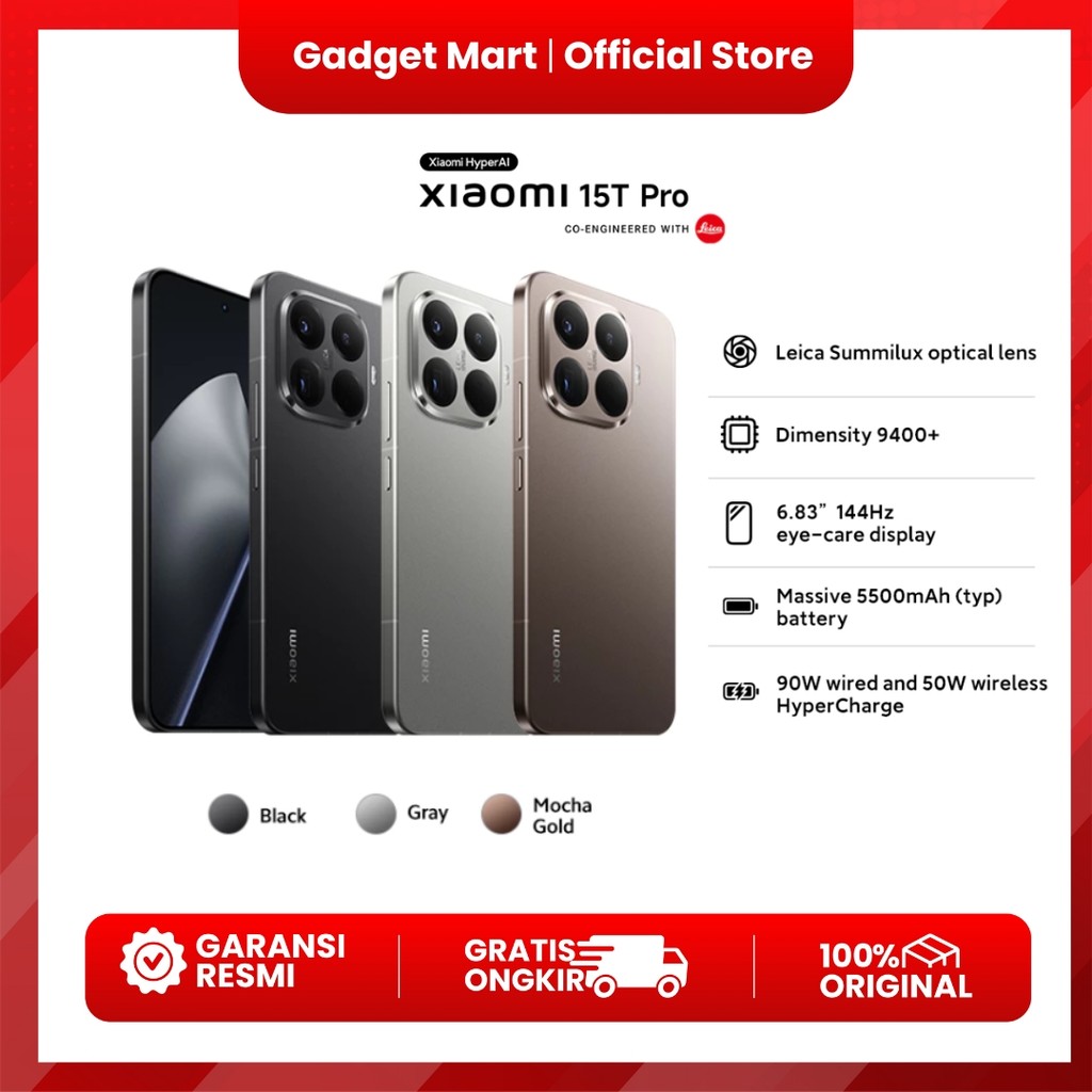 Xiaomi 15T Pro 12/512GB - Garansi Resmi
