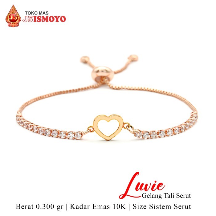 Gelang Tali Serut Kombinasi Emas Luvie J5 Ismoyo