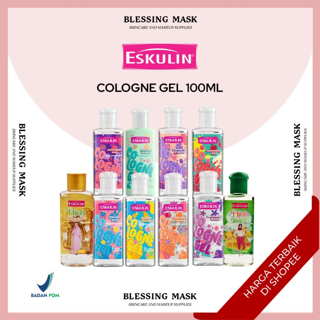 Eskulin Cologne Gel Dream Day Bottle - 50mL | 100mL | Gel Cologen |  Parfum & Wewangian