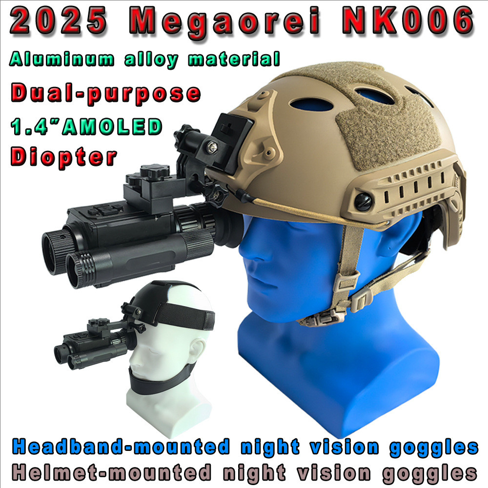Megaorei NK006 Helmet Night Vision Monocular Long-Distance Infrared 5X Zoom 1080P Digital Hunting Ni