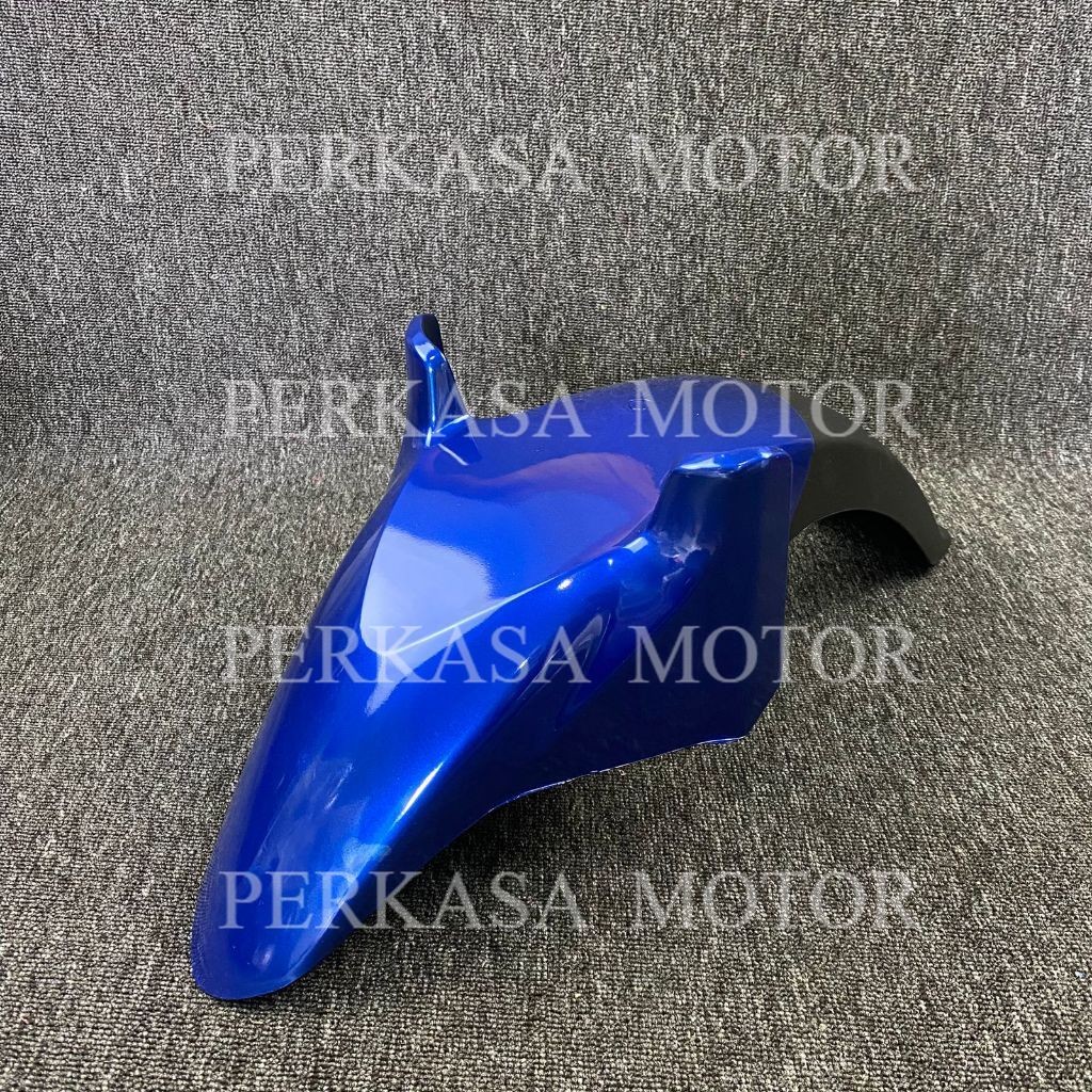 Slebor Depan MP Mono Biru Hitam | Spakbor Depan MP Mono Warna Biru List Hitam Sporty