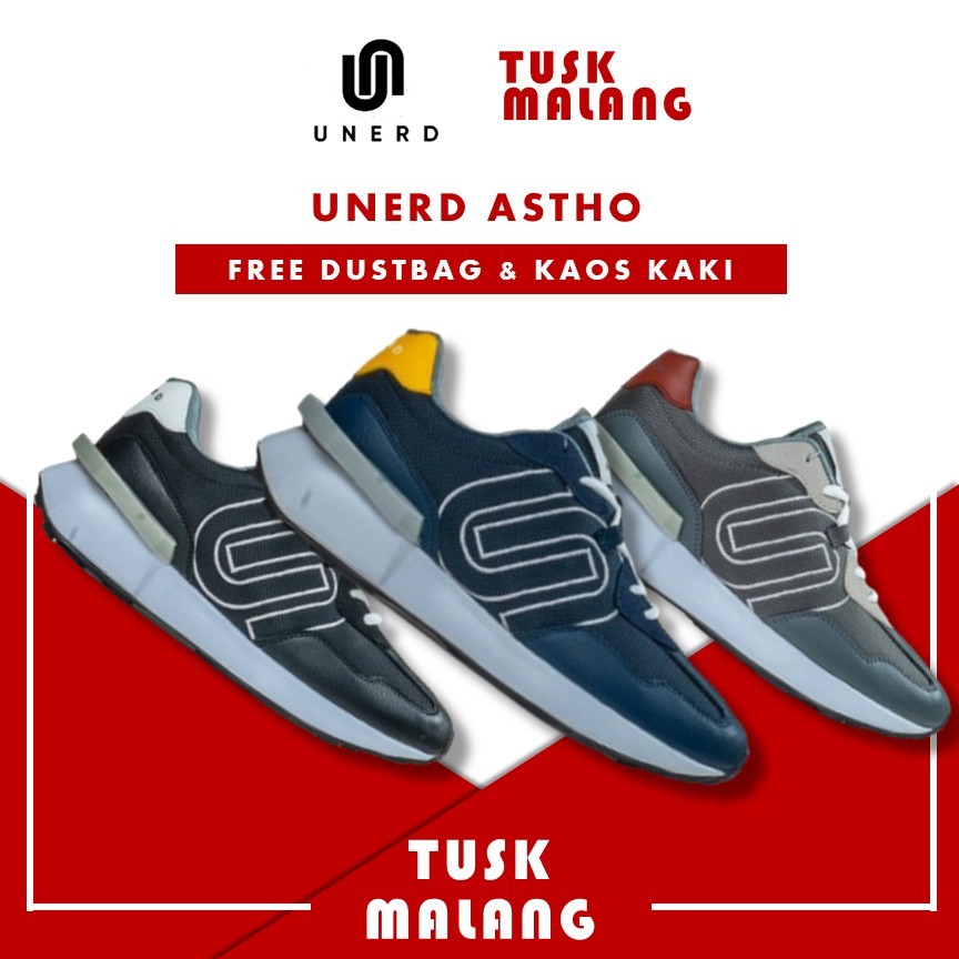 Sepatu Unerd Astho Sepatu Sneakers Casual Sport Sepatu Sneakers Olahraga Pria Unerd Original