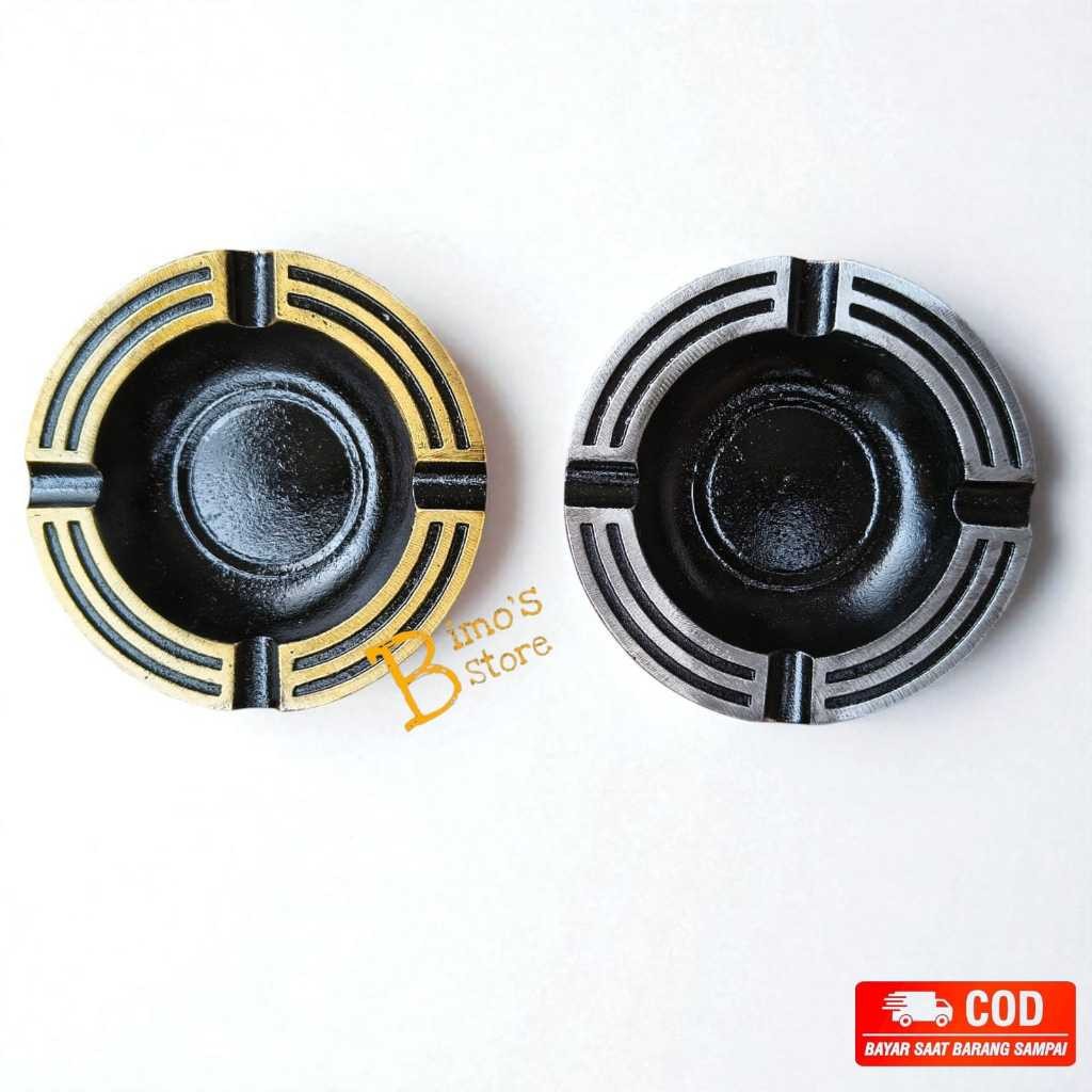 Asbak Unik Asbak Aesthetic Asbak Alumunium Motif Bulat 1 pcs BIMO'S